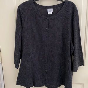 Hot Cotton Black/white jacket/shirt size 2X